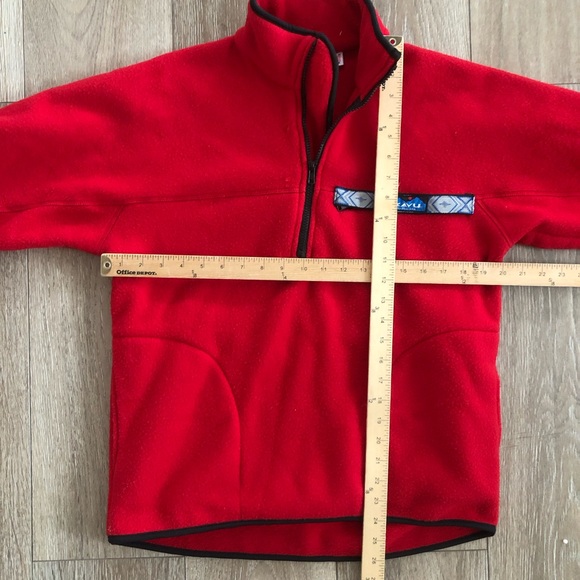 Kavu Mens 1/2-Zip Fleece Pullover size Small color Red made in the USA - Picture 6 of 6